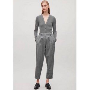 COS Wool Blend High Rise Cuffed Pleated Pant 6